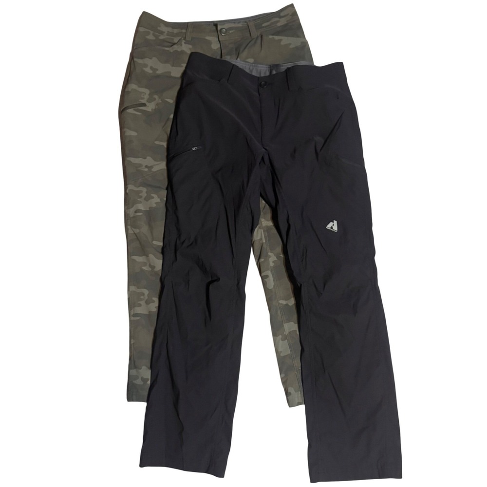 2 Eddie Bauer First Ascent Pants Bundle Men 34x32 Guide Pro Trail Hiking Outdoor